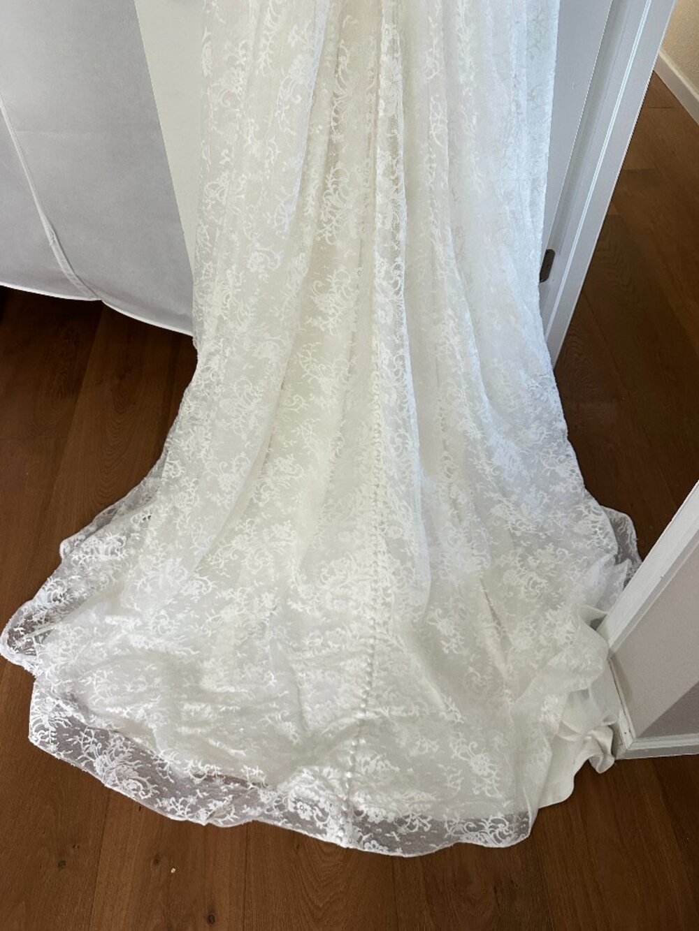 Madi Lane Westyn Gown - Ivory Strapless Lace Wedding Dress - Picture 10 of 15
